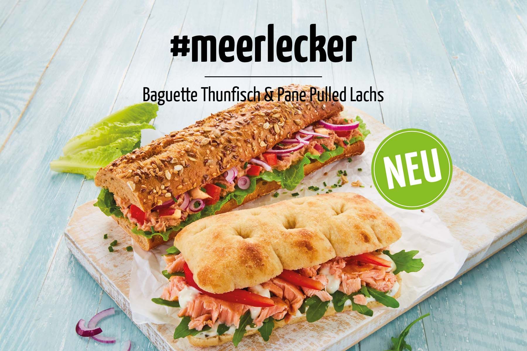 #meerlecker - Baguette Thunfisch & Pane Pulled Lachs