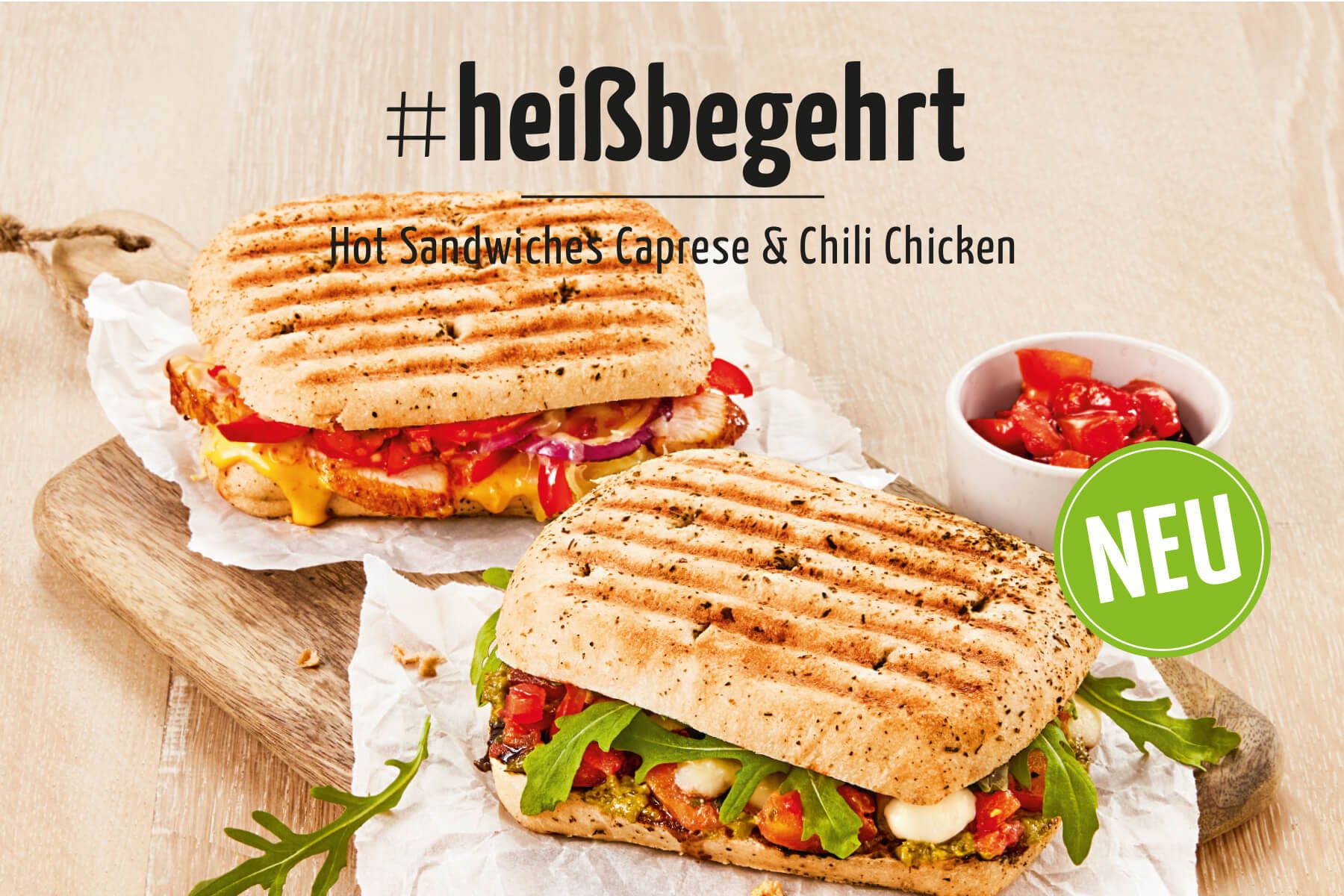 #heißbegehrt - Hot Sandwiches Caprese & Chili Chicken